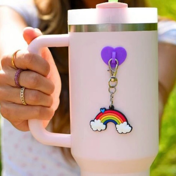 CharCharms Rainbow Water Bottle Charm with Stick-On Hook - Picture 2 of 3